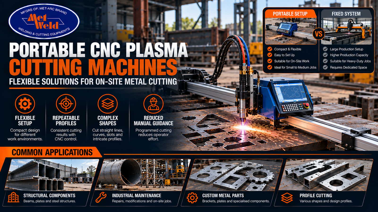 Portable CNC Plasma Cutting Machines for On-Site Metal Cutting